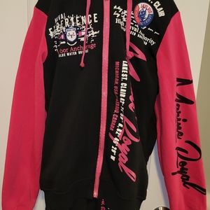 Pink and Black Jogging Suit